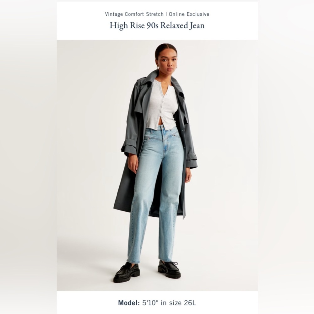 Abercrombie & Fitch Curve Love High Rise 90’s Relaxed Jeans